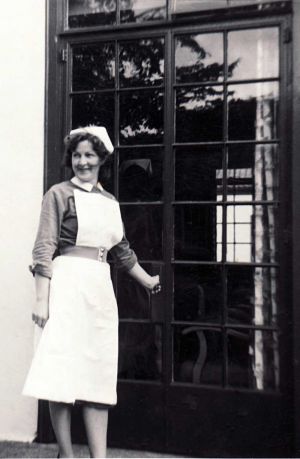 Rose Johnson outside the hutmans 